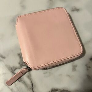 Baggu Square Leather wallet - pale pink